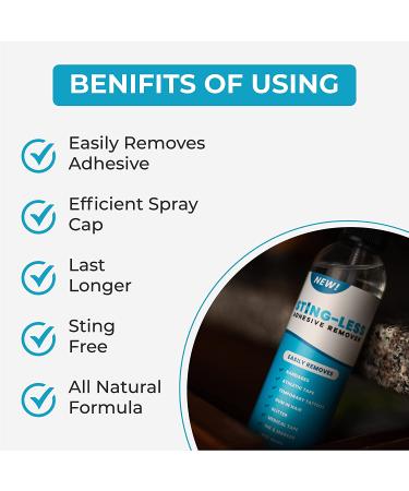Sting-Free Adhesive Remover for Skin - All Natural Formula | 4 Oz | Made in USA - Buy Online on GoSupps.com