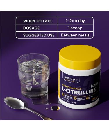 Healthy Origins - L-Citrulline (American-Made Non-GMO Gluten Free Athletic Support) 10.6 Ounce - Buy Online on GoSupps.com