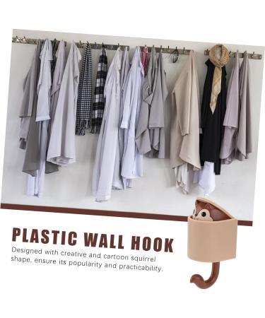 Alipis Coat Rack - Strong Sticky Wall Hook Squirrel Design - Size 1 Brown | International Shipping Available - Buy Online on GoSupps.com