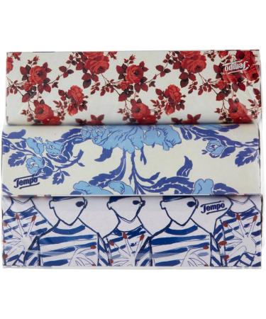 Buy Tempo Limited Edition Paper Handkerchief Box - 3 Boxes 240 Disposable Cloths 4 Unique Designs Eco-Friendly & Recyclable - Buy Online on GoSupps.com