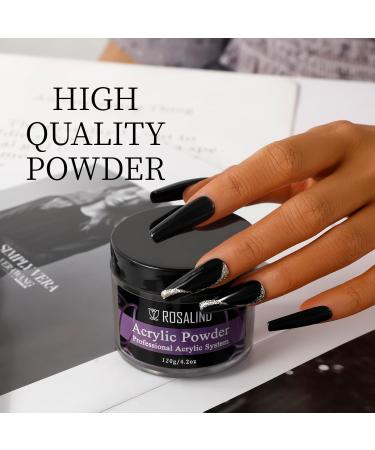 ROSALIND 120g Black Acrylic Powder - Professional Nail Extension & Caving - No Nail Lamp Needed - Buy Online on GoSupps.com