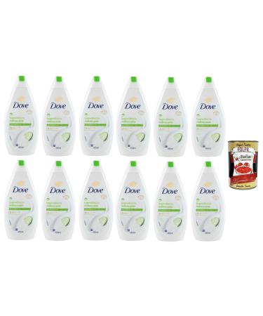 Italian Gourmet E.R. Dove Bagnodoccia Cucumber & Green Tea Rinfrescante Foaming Bath Foaming Baths Softness & Care 12 x 450ml + Italian Gourmet Polpa 400g
