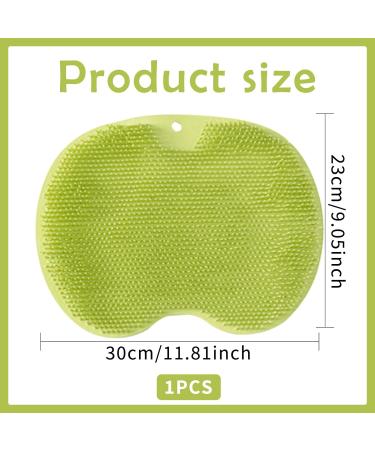 Slip-Proof Silicone Massage Pad & Back Scrubber Relaxing Foot Brush with Suction Cup | Green Massage Cleaner for Deep Cleaning & Peeling - Buy Online on GoSupps.com