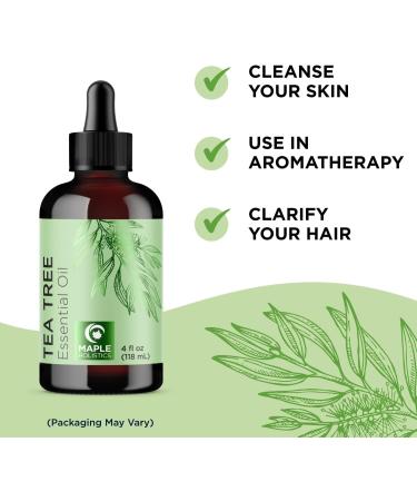 Premium Tea Tree Lavender Eucalyptus Hair & Skin Oils Set - 4 Fl Oz Each - Natural Hair Treatment Care - Buy Online on GoSupps.com