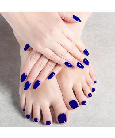 720 Short Square Bright Color False Toe Nails - 30 Sets | Matte Full Cover Press On Toenails for Women and Girls - Buy Online on GoSupps.com