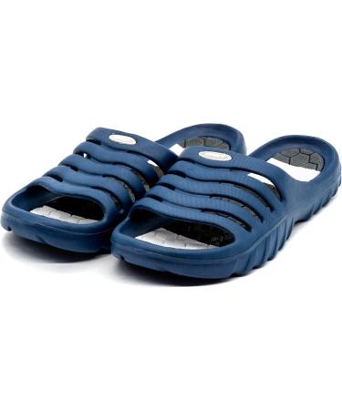 Lekann Men's Flip Flops - Lightweight Bathing Shoes & Indoor Slippers | Outdoor Beach Slides | Dark Blue | Size 45 EU - Buy Online on GoSupps.com