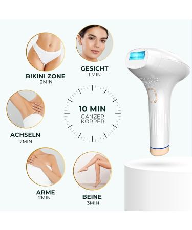 IPL Laser Hair Removal Device with Cooling Function | 990 000 Pulses | 9 Levels | Painless for Men & Women | Body & Face Hair Removal - Buy Online on GoSupps.com