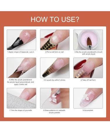 28g Acrylic Nail Powder Set for French Manicure | Professional White, Clear, Black, Nude Shades | Nail Extension System | HJ-NAP017 (No.14) - Buy Online on GoSupps.com