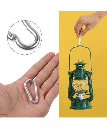 20 & 50 Pack Small Aluminum Carabiners - 40x4 mm Hooks for Backpack Belt & Tent Camping - Silver Karabiner Connection - Buy Online on GoSupps.com