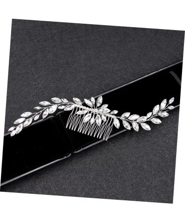 DOITOOL Crystal Hair Comb Bridal Wedding Headpiece Leaf Hair Pin Rhinestone Headpiece Jewelry Hair Comb Rhinestone Hair Clip Rhinestone Barrettes Tiara Bride Manual Hair Piece - Buy Online on GoSupps.com