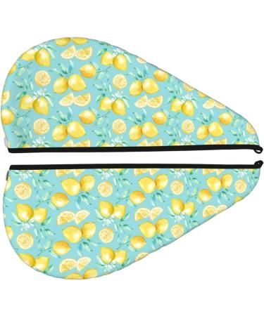 Yellow Lemon Microfiber Hair Towel Wrap - Super Absorbent Coral Velvet for Women | Quick Dry Cap for All Hair Types - Buy Online on GoSupps.com
