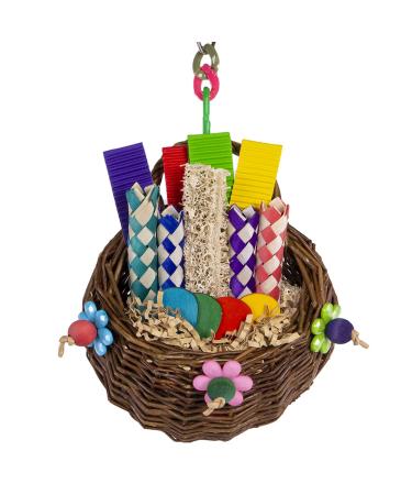 HappyBird | Hangy Nibble-Basket | Happy Nature shredding toy - parakeet small parrots nibble toy