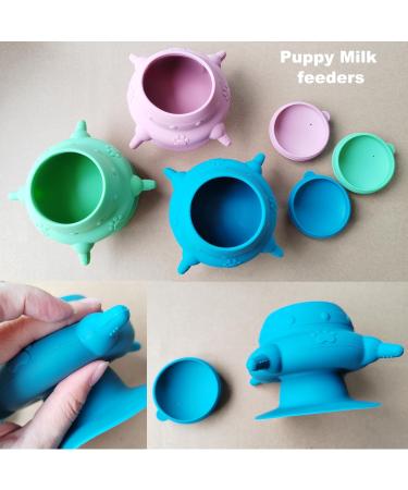 Paifeancodill Puppy Bottles for Nursing Puppy Milk feeders for Multiple Puppies Nipple Puppy Feeder Milk Bowl 4 Nipples Silicone Puppy Nursing Station Feeder Bowl for Kittens Puppies Rabbits(Pink) - Buy Online on GoSupps.com
