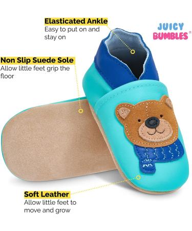 Timmy Bear Baby Shoes - Soft Sole Leather Toddler Shoes for Baby Girls and Boys (0-6 Months) - Buy Online on GoSupps.com