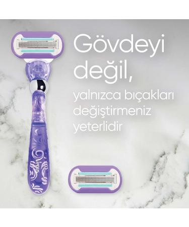 Gillette Venus Deluxe Smooth Swirl Razor for Women - Skin-Protecting Moisture Strips + 3 Blades (2 Pack) - Buy Online on GoSupps.com