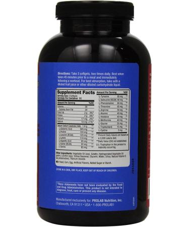 PROLAB Nutrition Amino Gelcaps 200 SGel - Premium Sports Supplement for Muscle Recovery & Performance | International Shipping Available - Buy Online on GoSupps.com