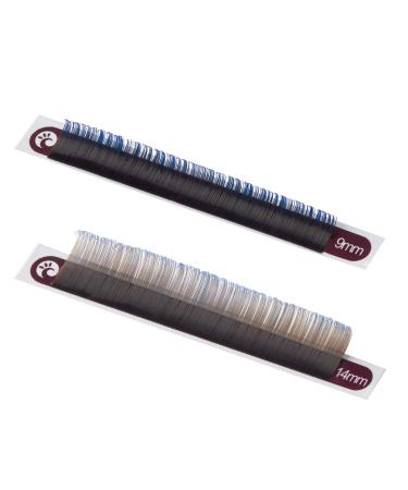 Shop Ombr Blue Silk Eyelashes C Curl - 0.07mm Thickness 8-14mm Mix - Volume Lashes - 16 Strips for Stunning Extensions - Buy Online on GoSupps.com