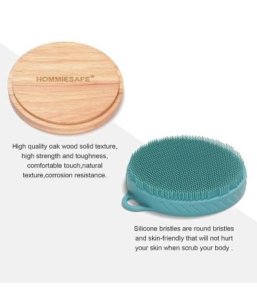 Soft Silicone Body Brush for Wet or Dry Exfoliating - Green | Sensitive Skin Scrubber & Massage Tool - Buy Online on GoSupps.com