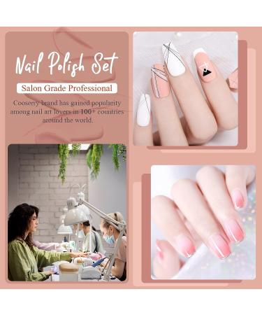 Cooserry 48pcs Gel Nail Polish Kit with UV Light - 36 Colors Gel Polish Set with 48W Nail Lamp, Glossy & Matte Top Coat - French Art Design Manicure Kit for All Seasons - Buy Online on GoSupps.com