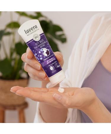 Lavera Good Night 2-in-1 Hand Cream & Mask | Organic Grape & Shea Butter | Vegan Natural Cosmetics | Overnight Regeneration 75 ml - Buy Online on GoSupps.com