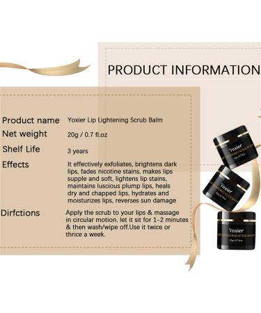 Lip Lightening Scrub Balm Lip Scrub Balm Lightening Brightening Dark/Smoker Lips 20g Dark Lips Lightening Treatment Lip Balm Scrub Lip Lightening Cream for Dark Lips for Women and Men 0.7 Fl Oz - Buy Online on GoSupps.com
