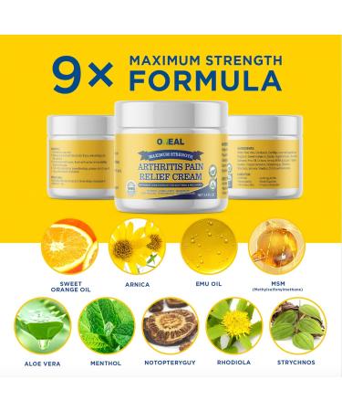 OHEAL Arthritis & Neuropathy Pain Relief Cream - Extra Strength for Joint & Muscle Aches - Buy Online on GoSupps.com