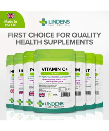 Lindens Vitamin C+ 1000mg Time Release Tablets - 120 Pack with Citrus Bioflavonoids and Rosehip - Immune System Support and Healthy Skin - 120 Count - Buy Online on GoSupps.com