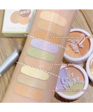Concealer 3-Color Concealer Make Up Waterproof Leg Foundation Full Cover Concealer Palette Corrects Dark Circles Red Marks Scars (3# Blemish Eliminator 4.5g) - Buy Online on GoSupps.com