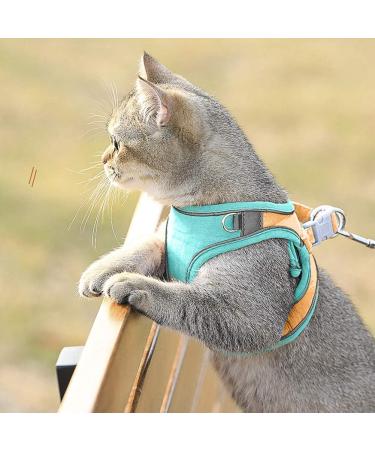 Fueegue Cat Harness & Leash - Escape Proof Adjustable Soft Harness for Cats & Dogs - Green L - Buy Online on GoSupps.com