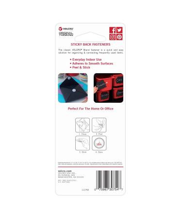 VELCRO Brand Mounting Squares | Pack of 20 | 7/8 Inch White | Adhesive Sticky Back Hook and Loop Fasteners for Home Office or Crafting | Strong Secure Hold White 20Pk - Buy Online on GoSupps.com