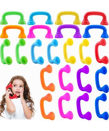 Cagemoga 24 Pieces Whisper Reading Phones Auditory Feedback Reading Phones for Kids Improves Reading Fluency Pronunciation Accuracy and Speech Therapy 8 Colors