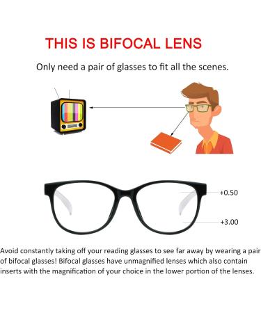 YEIN Bifocal Reading Glasses & Photochromic Sunglasses for Men & Women | Stylish 8025 Black Brown - 3.0x - International Shipping Available - Buy Online on GoSupps.com