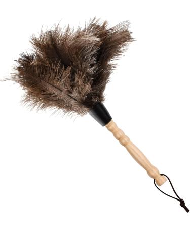 Kioiner Ostrich Feather Duster 34cm/13.3inch Antistatic Natural Ostrich Feather Duster Fluffy Feather Duster with Wooden Handle for Home Office Car Keyboard Blinds Bookcase Furniture - Buy Online on GoSupps.com