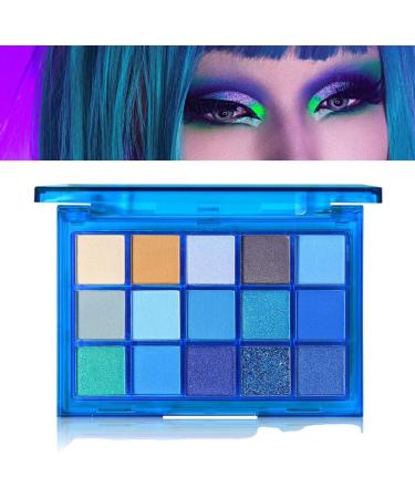 jojomis 15 Colors Eyeshadow Powder Palette Shimmer Glitter Matte Shades for Professional Daily Working - D - Buy Online on GoSupps.com