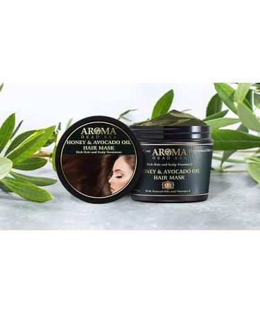 Aroma Dead Sea Honey Egg Yolk & Olive Oil Hair Mask - Ultimate Treatment for Dry Damaged Hair | Intensive Conditioning Restores Shine & Softness | 16.9 fl. oz - Buy Online on GoSupps.com