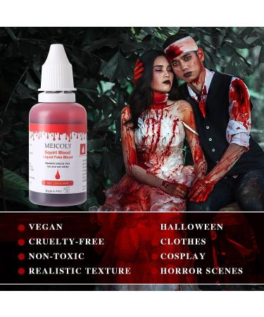 MEICOLY 5pcs Fake Blood Kit - 2.1oz Spray & Coagulated Blood for Halloween Makeup Effects - Buy Online on GoSupps.com