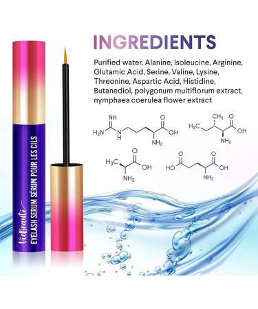 VieBeauti Premium Eyelash Growth Serum & Brow Enhancer for Longer, Fuller Lashes & Brows - 3ML - Buy Online on GoSupps.com