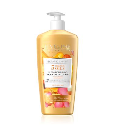 Eveline Cosmetics Botanic Expert 5 Edel Oile Body Lotion Heaving Moisture Cream Body |350 ml |Nursing body lotion |Shiny and smooth skin |Depth moisture