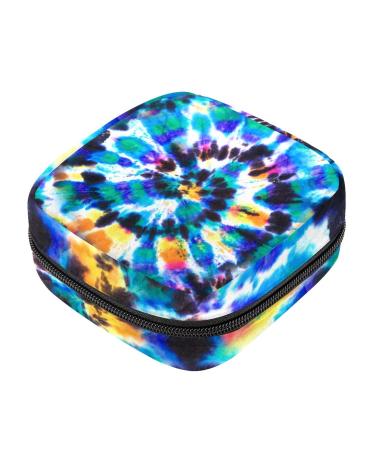 Women's napkin storage bag with batik printing portable for menstrual pads with zipper for teenagers girls women women color 1