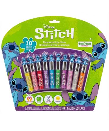 Stitch Kit 10 pi ces de brillant l vres base de plantes articles de f te pour filles id al pour les f tes les soir es pyjama et les cadeaux d'anniversaire partir de 3 ans par Townley Girl
