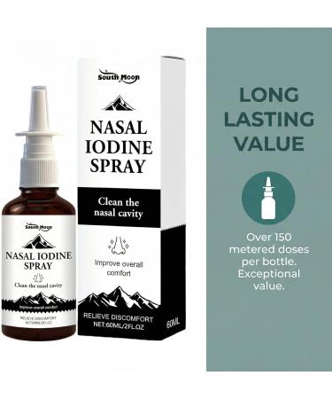 Iodine Nasal Spray Daily Nasal Cleanse & Care Mist with Iodine & Fulvic Acid 100% Natural Mineral Nasals Cleanse Care for Dry Air 150+ Uses per Bottle (1 2.11 OZ) 2.11 Ounce 1 - Buy Online on GoSupps.com