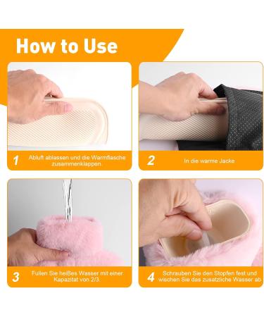Aohcae 2-in-1 Electric-Free Foot Warmer Bottle - Ideal Winter Warmth for Boys & Girls (Pink) - Buy Online on GoSupps.com