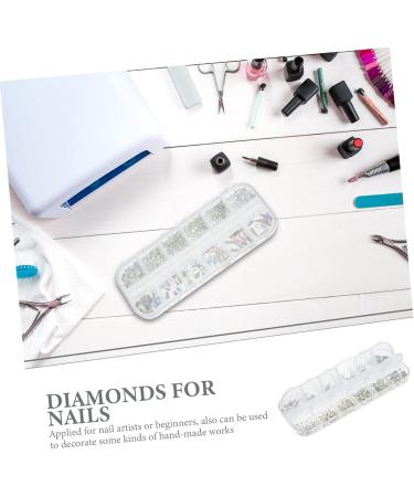 minkissy 1 Box Nail Drill False Nail Jewelry Glitter Rhinestone Nails Nail Crystals Manicure Charm Nail Accessories Rhinestone for Nails Nail Glitter Diamonds for Nails Gem Glass Flat Drill - Buy Online on GoSupps.com