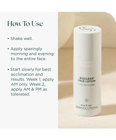 Marini SkinSolutions Bioclear Face Lotion - Triple-Acid Resurfacing Product to Reduce Appearance of Fine Lines Wrinkles Acne Pores Redness Discoloration - Cruelty Free - Made in the USA - 1 oz - Buy Online on GoSupps.com