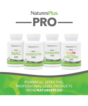 NaturesPlus PRO Quercetin Capsules 500mg - High Strength Vegan Formula - 60 Capsules - Buy Online on GoSupps.com