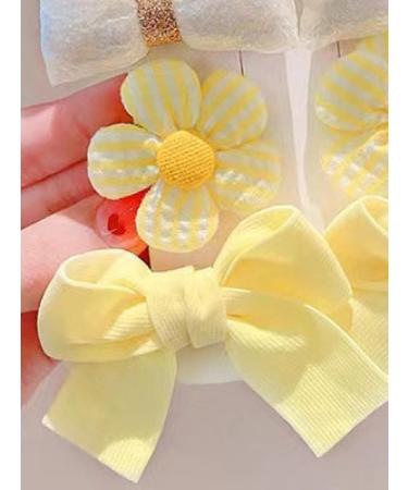 10pcs Flower Yellow Bow Hair Clips Yellow Bow Alligator Hair Clips Flower Hair Bows Hair Accessories Hair Clip Baby Hair Clip For Birthday Wedding Party - Buy Online on GoSupps.com