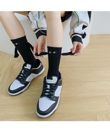 OQHAIR Couple Socks: Magnetic Hand Holding Mid Tube Cute Socks - Funny Gift for Couples - Black - Buy Online on GoSupps.com