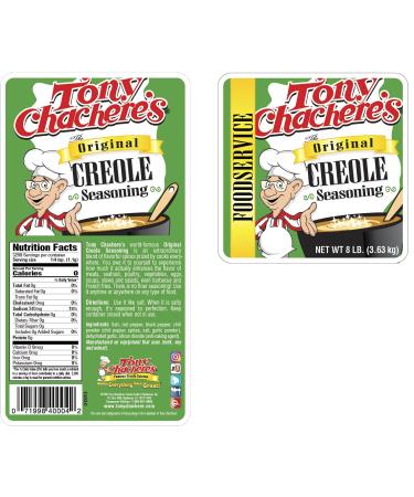 Tony Chachere Creole Seasoning Original 8lb - Authentic Creole Flavor, 128oz - Bulk Size for Home or Restaurant Use - Buy Online on GoSupps.com