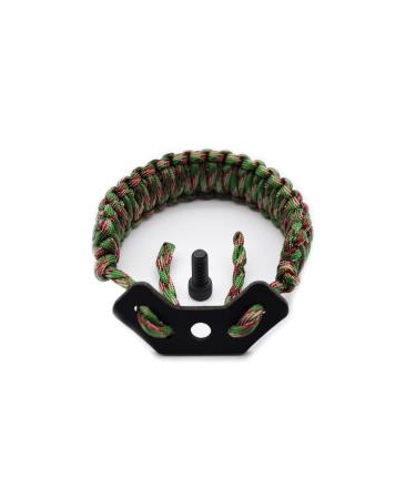 HZUTUZH Bow Archery Wrist Sling 250 Paracord - Multi Functional Survival Compound Bow Wrist Sling for Hunting & Shooting - No Stabilizer Needed - Successive Length Greater Then 20 Feet Wpp Woodland Camo
