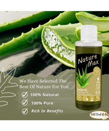 Nature Max Cactus Oil Natural Pure for Hair Skin Care Cold Pressed Egyptian Oils Undiluted Arabic Herbal Herb Egypt Herbs No Additives No Gmo Kosher Halal ( 1 Pack 3.38 oz / 100 ml )  - Buy Online on GoSupps.com